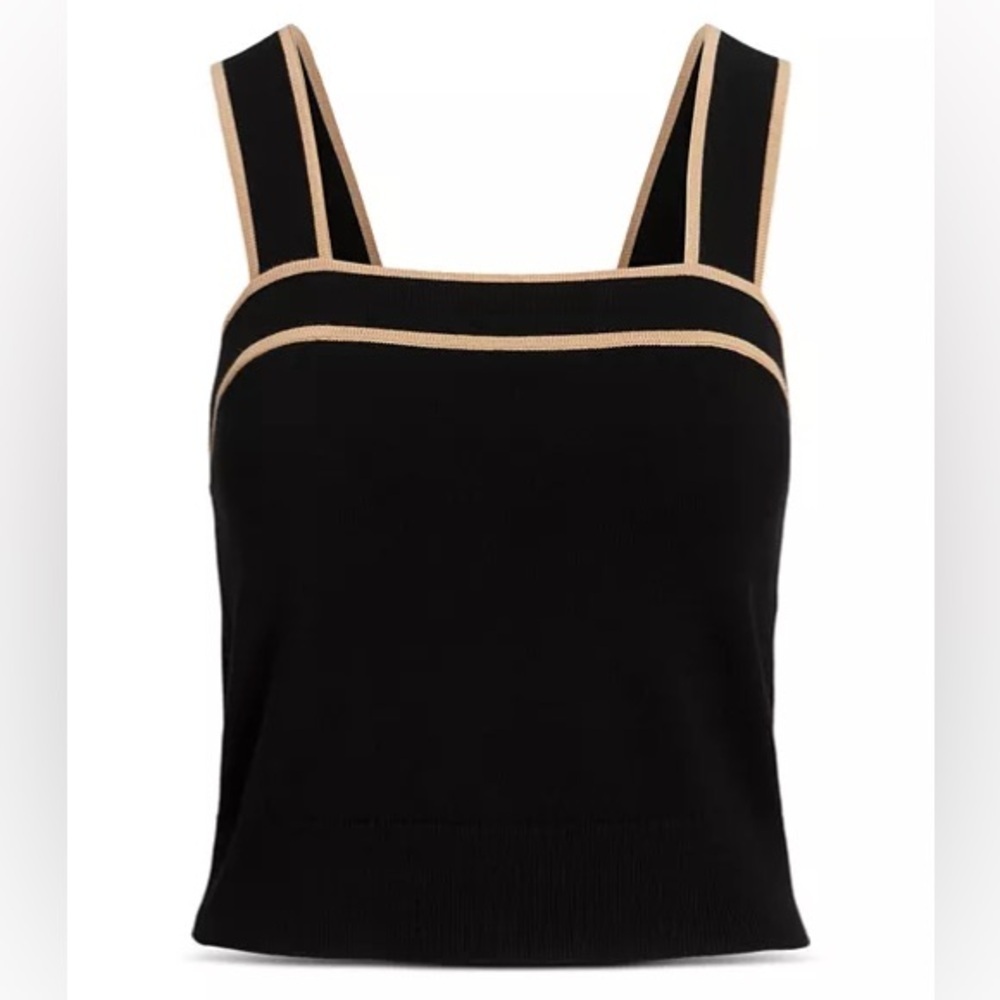 LAUREN Ralph Lauren Black Label Black and Tan Women's Top Size XXL - Picture 1 of 9